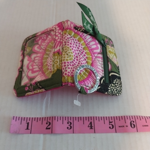 Vera Bradley Olivia Pink ID Holder w key ring - Picture 6 of 7